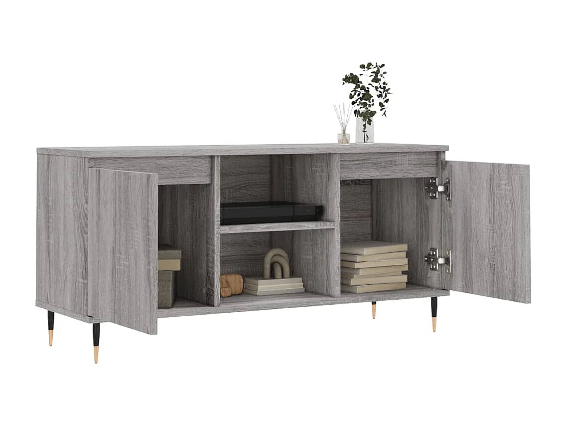 Mueble de TV madera de ingeniería gris Sonoma 104x35x50 cm