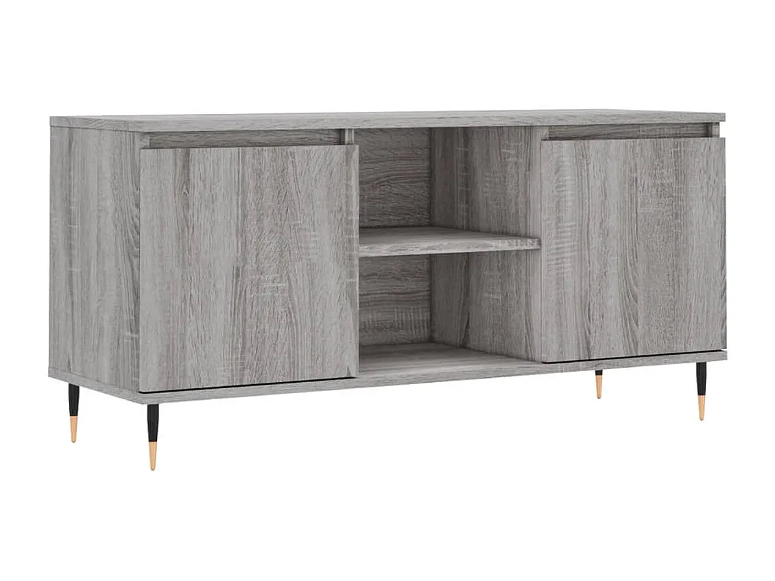 Mobile Porta TV Grigio Sonoma 104x35x50 cm in Legno Multistrato