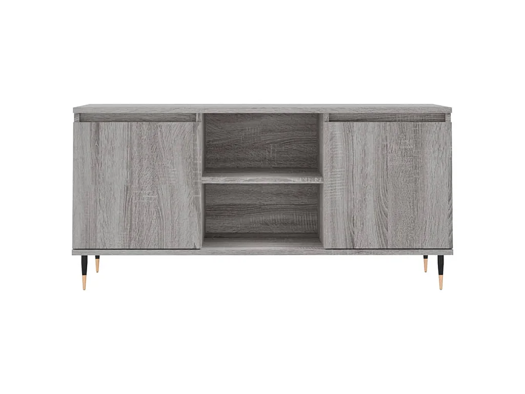 Mobile Porta TV Grigio Sonoma 104x35x50 cm in Legno Multistrato
