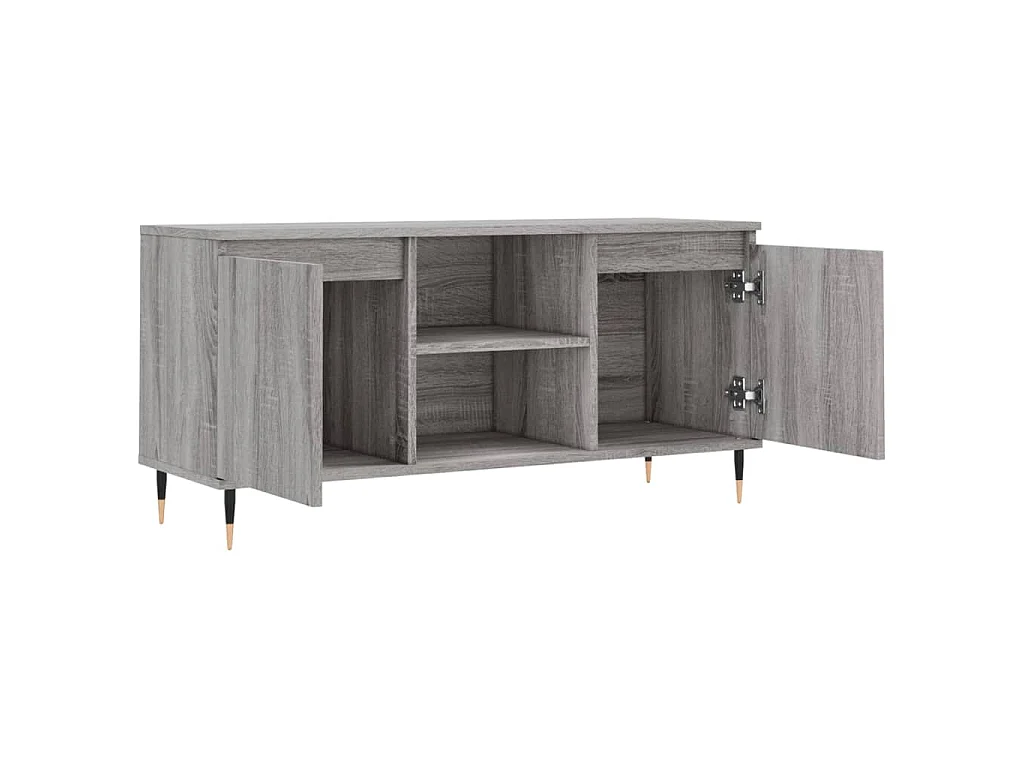 Mobile Porta TV Grigio Sonoma 104x35x50 cm in Legno Multistrato
