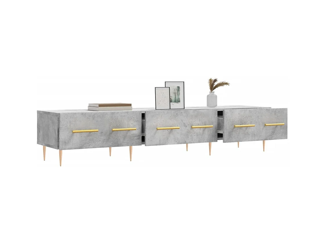 TV-Schrank Betongrau 150x36x30 cm Holzwerkstoff