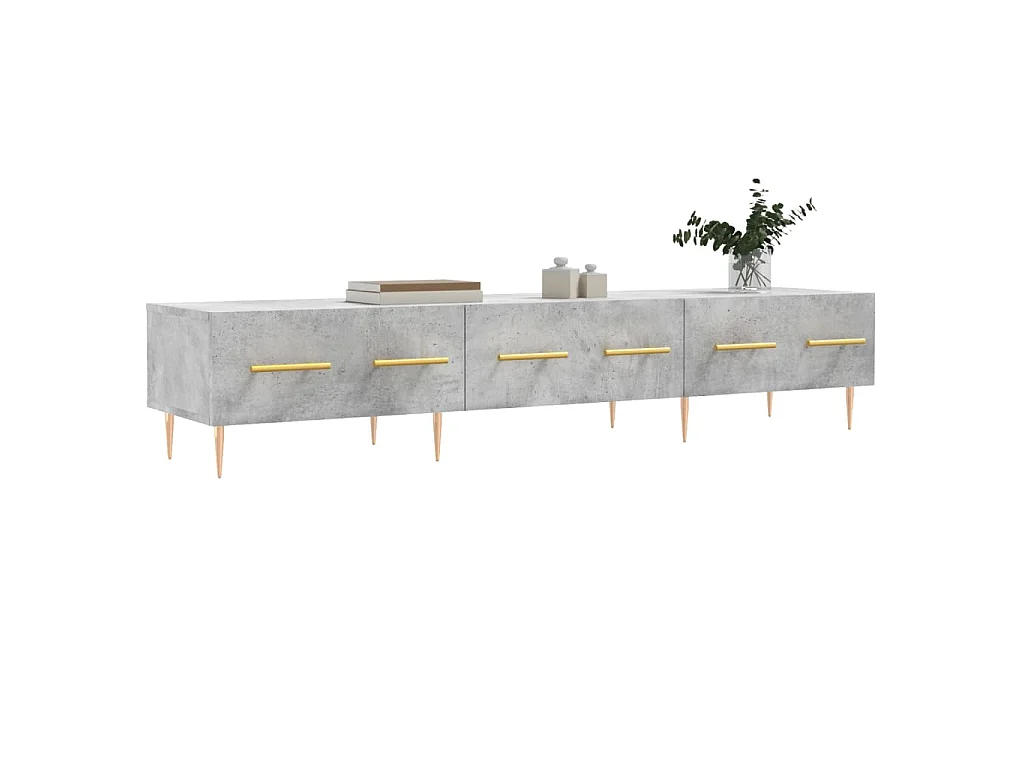 TV-Schrank Betongrau 150x36x30 cm Holzwerkstoff