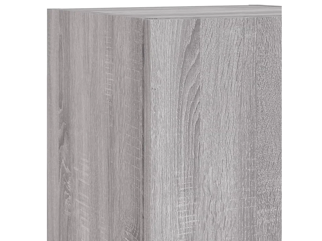 Set Mobili TV a Muro 7 pz con Luci LED Grigio Sonoma