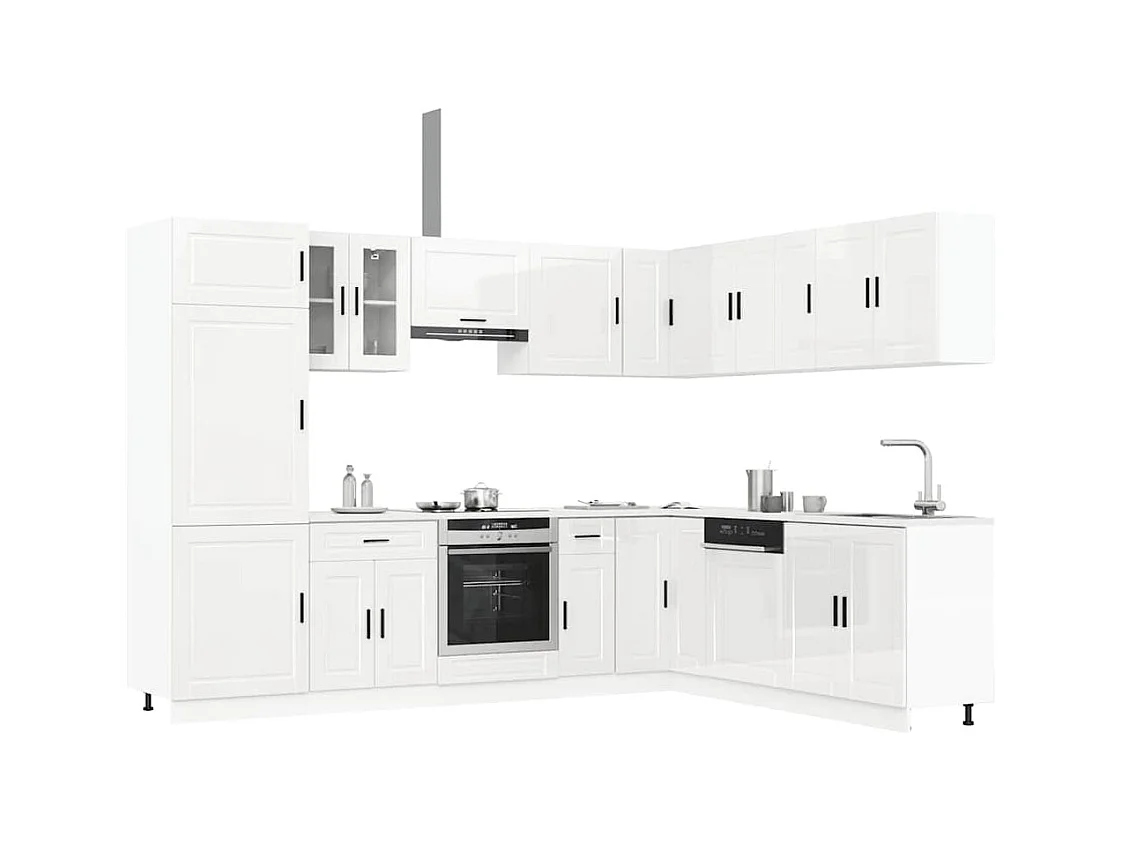 Ensemble d'armoires de cuisine 14 pcs Porto bois d'ingénierie