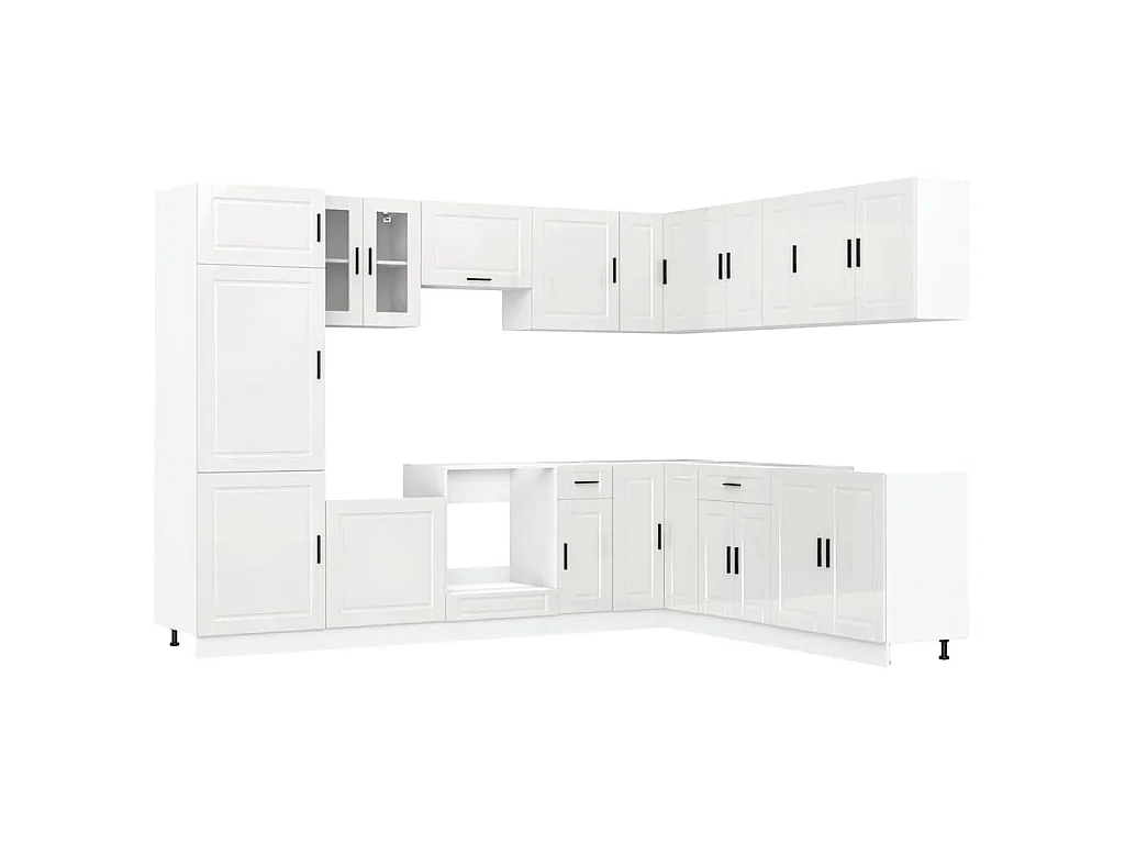 Set Mobili da Cucina 14 pz Porto Bianchi Lucido in Truciolato