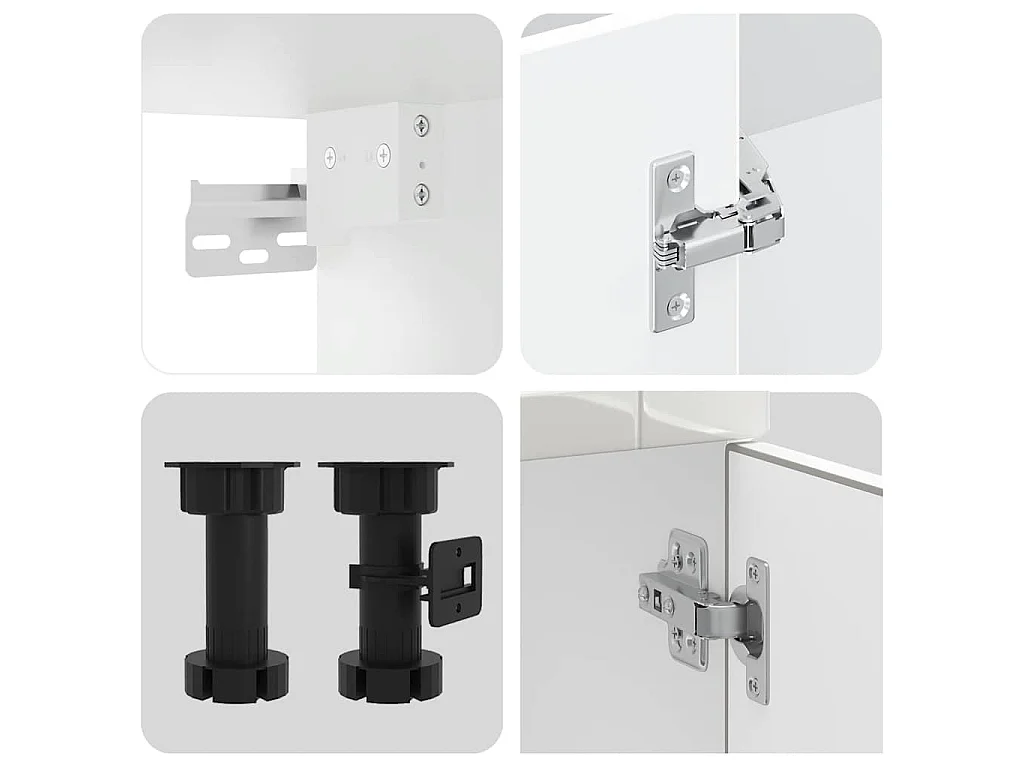 Set Mobili da Cucina 14 pz Porto Bianchi Lucido in Truciolato