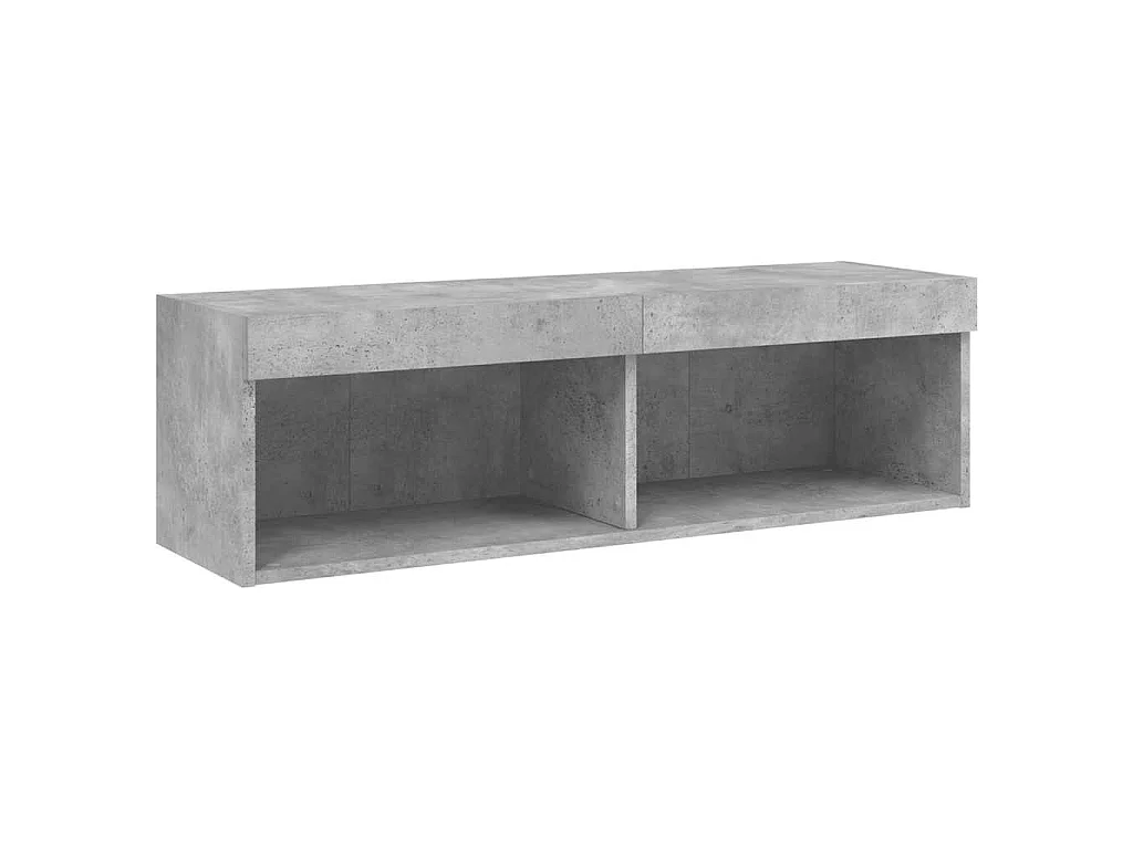 Tv-meubel met LED-verlichting 100x30x30 cm betongrijs