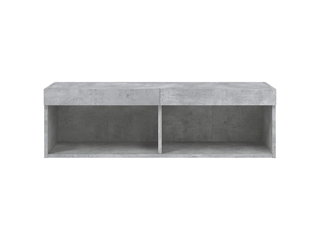 Tv-meubel met LED-verlichting 100x30x30 cm betongrijs