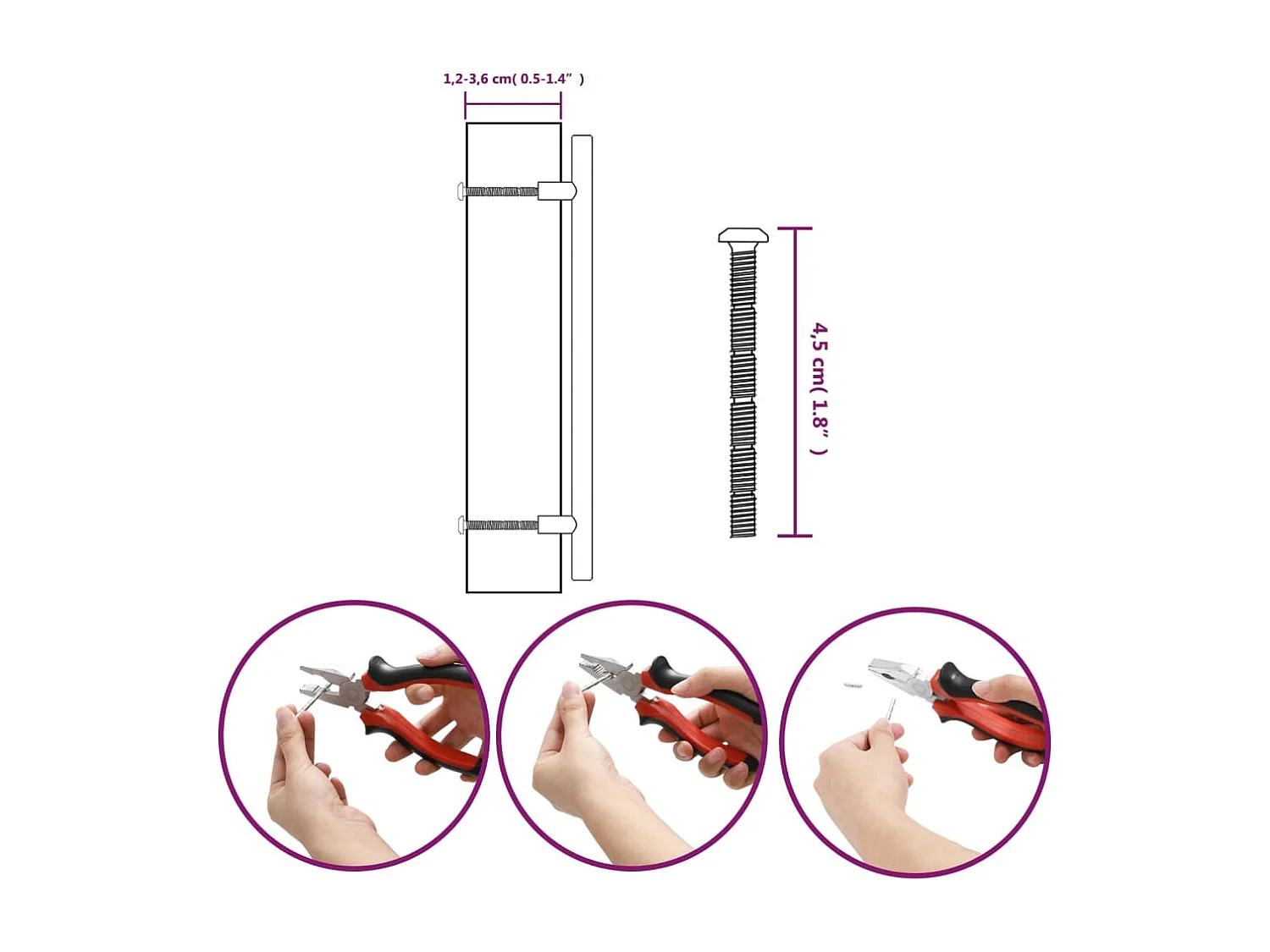 Poignées d'armoire 20 pcs noir 192 mm acier inoxydable