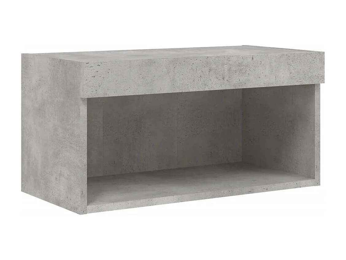 Unités murales TV avec LED 6 pcs gris béton bois d'ingénierie