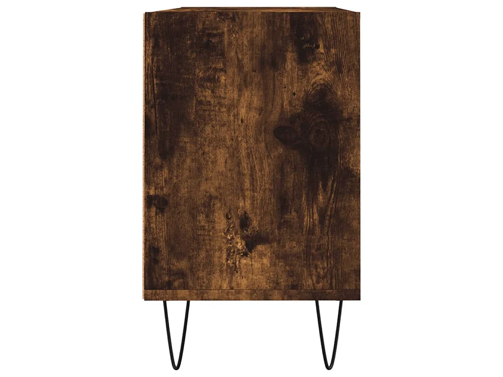 Meuble TV chêne fumé 103,5x30x50 cm bois d'ingénierie