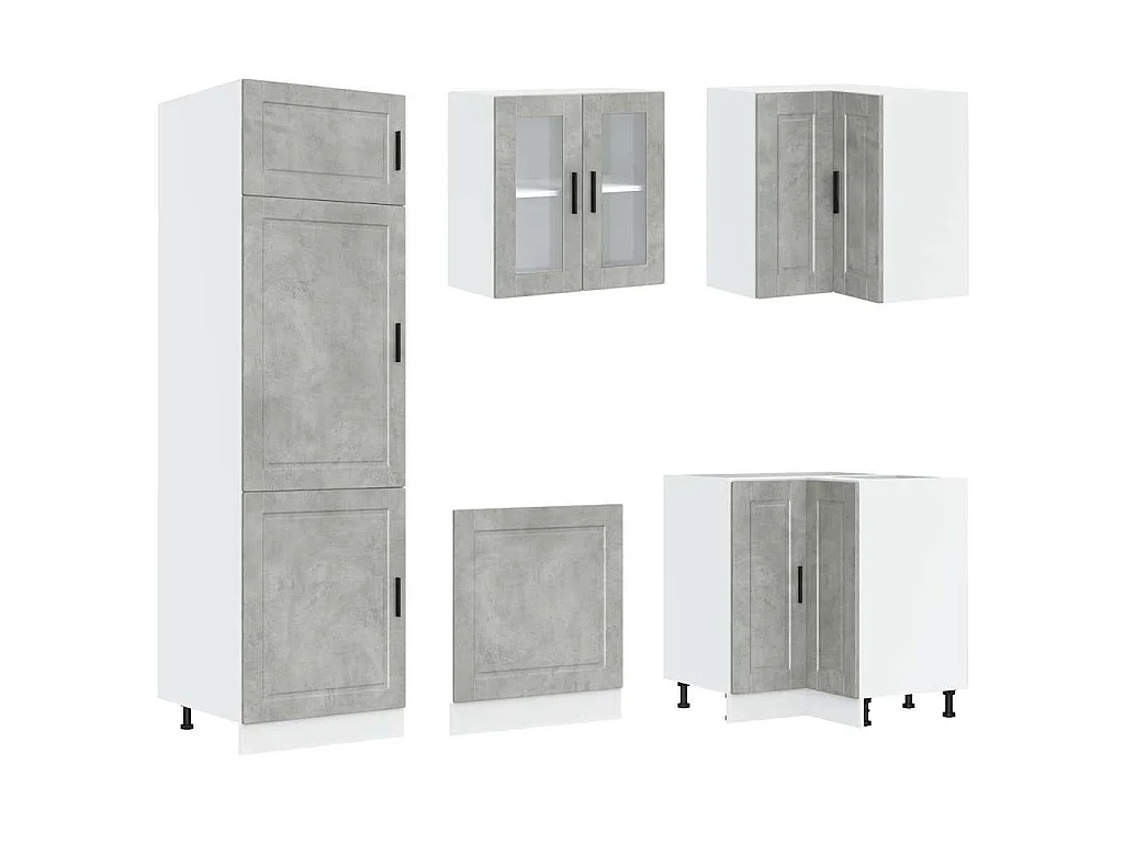 Ensemble d'armoires de cuisine 14 pcs Porto bois d'ingénierie