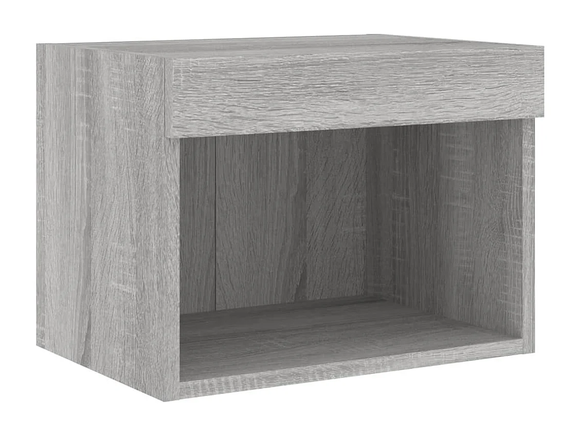 Unités murales TV avec LED 5 pcs gris sonoma bois d'ingénierie