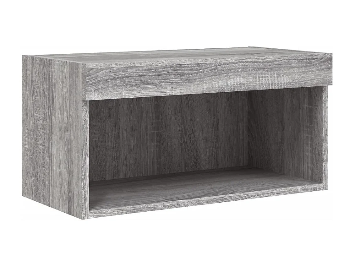 Unités murales TV avec LED 6 pcs gris sonoma bois d'ingénierie