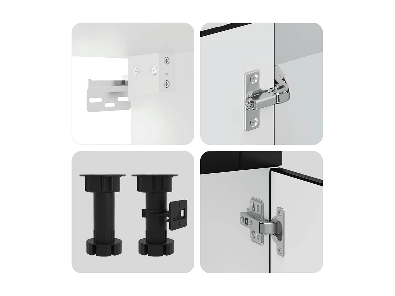 Mueble de cocina Porto negra 14 piezas madera contrachapada