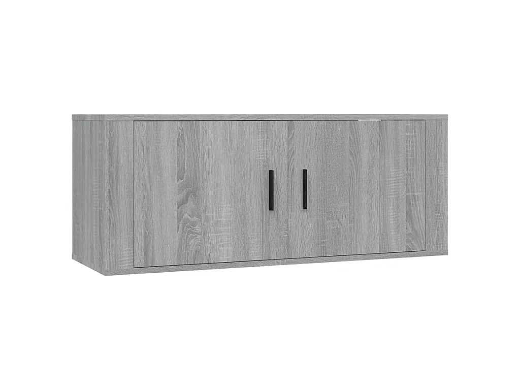 3-tlg. TV-Schrank-Set Grau Sonoma Holzwerkstoff