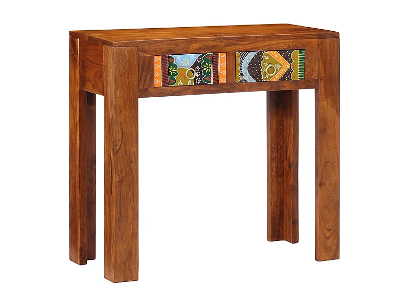 Tavolo Consolle 80x35x75 cm in Legno Massello di Acacia