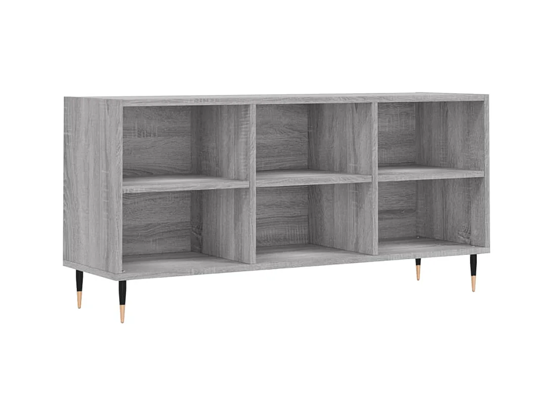 Meuble TV sonoma gris 103,5x30x50 cm bois d'ingénierie
