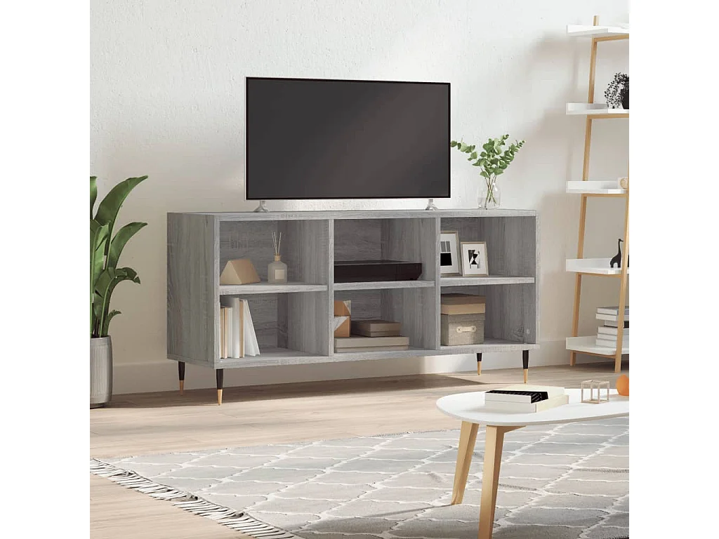 Mobile TV Grigio Sonoma 103,5x30x50 cm in Legno Multistrato