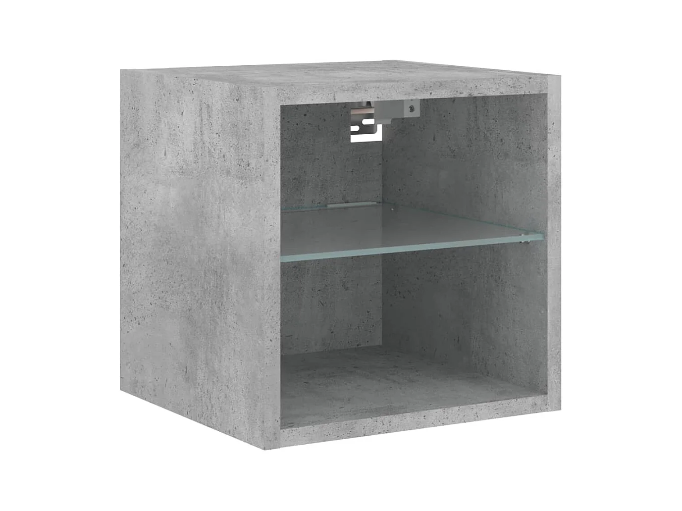 Unités murales TV avec LED 8 pcs gris béton bois d'ingénierie