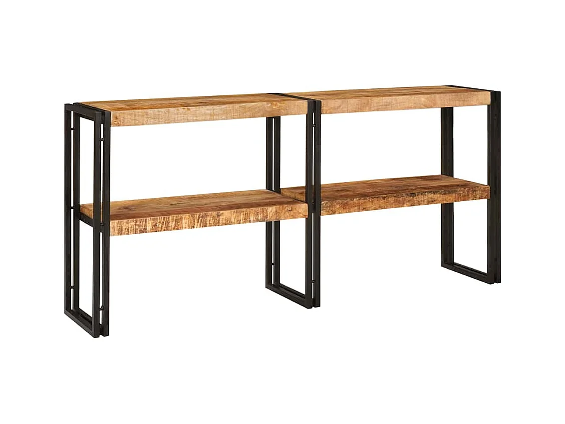 Tavolo consolle con lo scaffale Marrone legno massello di mango