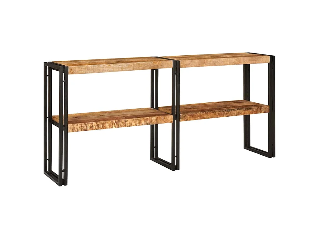 Wandtafel met plank Bruin 160 x 33 x 75 cm Massief Mango Hout