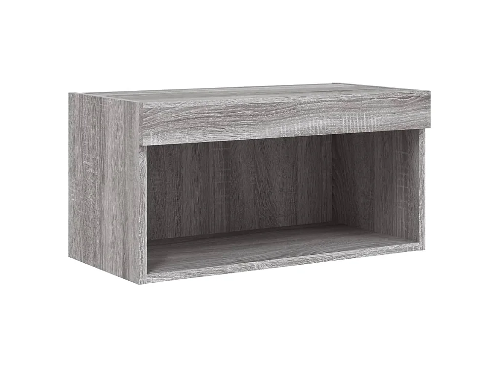 Mobili TV a Muro con LED 6pz Grigio Sonoma Legno Multistrato