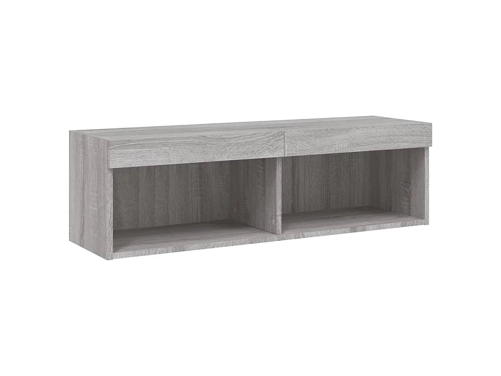 Mobili TV a Muro con LED 6pz Grigio Sonoma Legno Multistrato