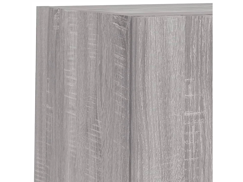 Mobili TV a Muro con LED 6pz Grigio Sonoma Legno Multistrato
