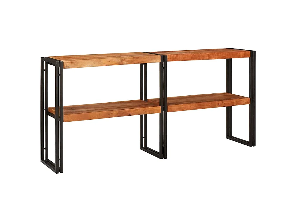 Wandtafel met plank Bruin 160 x 33 x 75 cm Massief Acaciahout