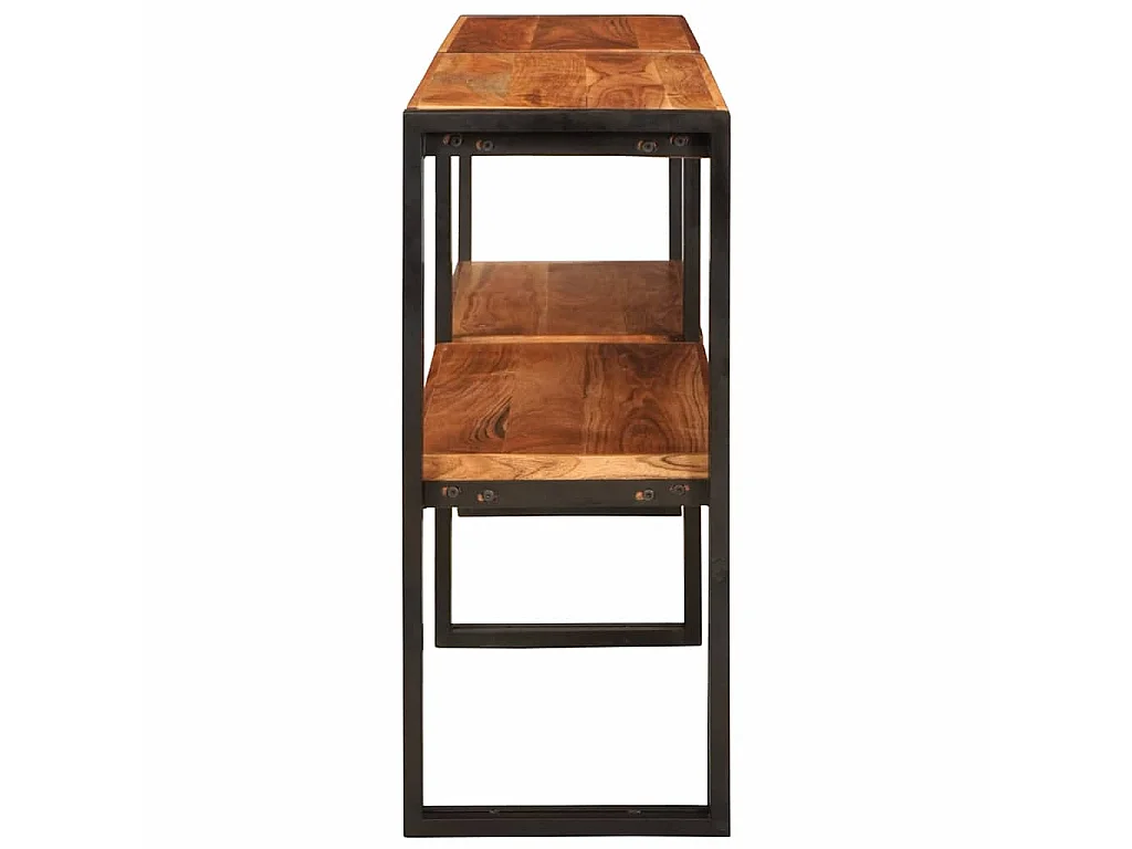 Wandtafel met plank Bruin 160 x 33 x 75 cm Massief Acaciahout