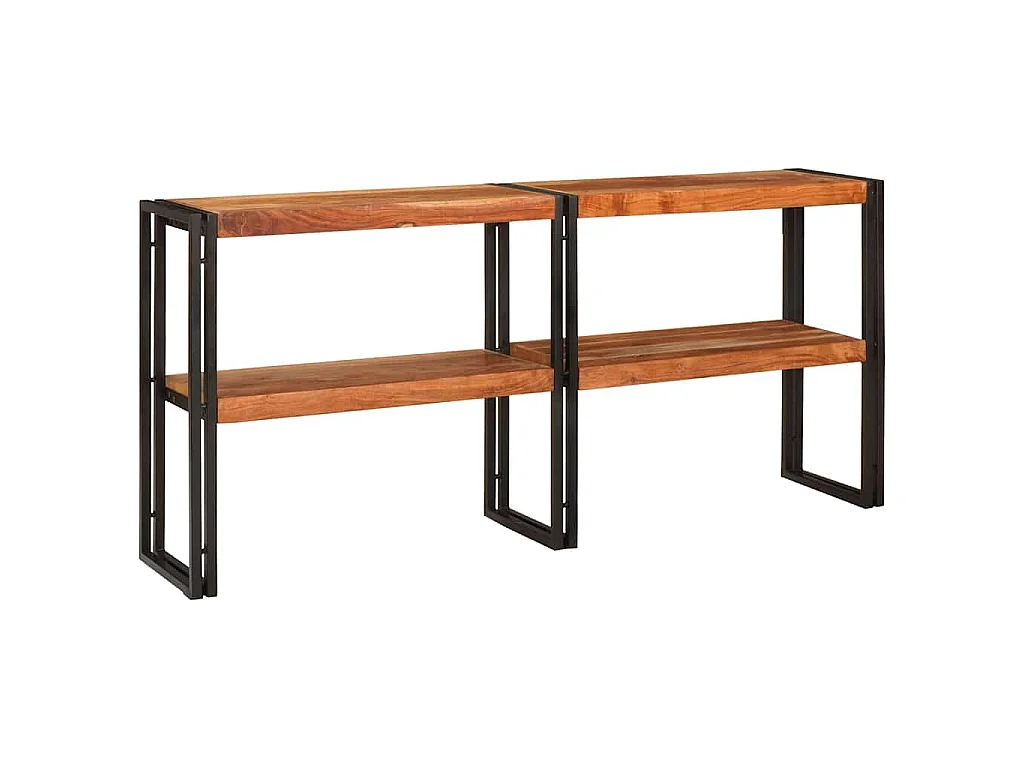 Wandtafel met plank Bruin 160 x 33 x 75 cm Massief Acaciahout