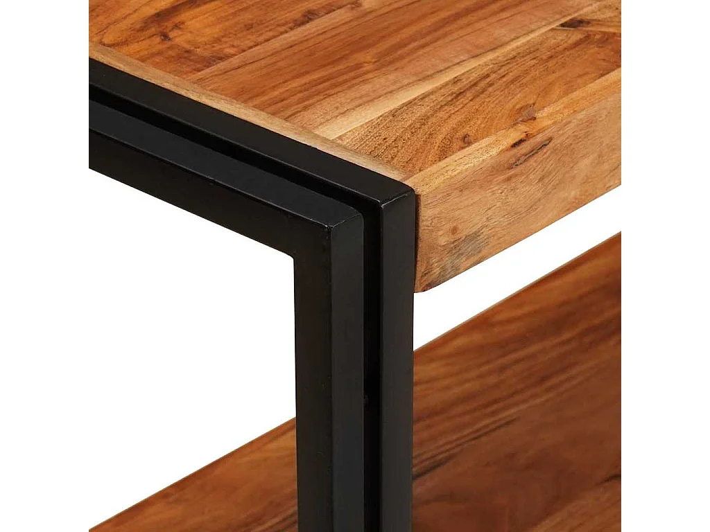 Wandtafel met plank Bruin 160 x 33 x 75 cm Massief Acaciahout