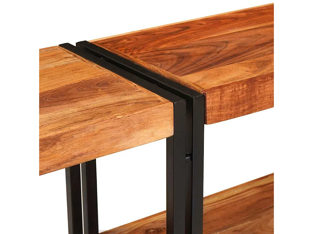 Wandtafel met plank Bruin 160 x 33 x 75 cm Massief Acaciahout