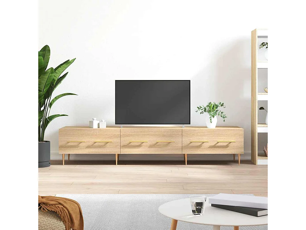 Meuble TV chêne sonoma 150x36x30 cm bois d'ingénierie