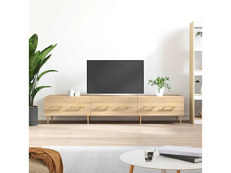 Meuble TV chêne sonoma 150x36x30 cm bois d'ingénierie