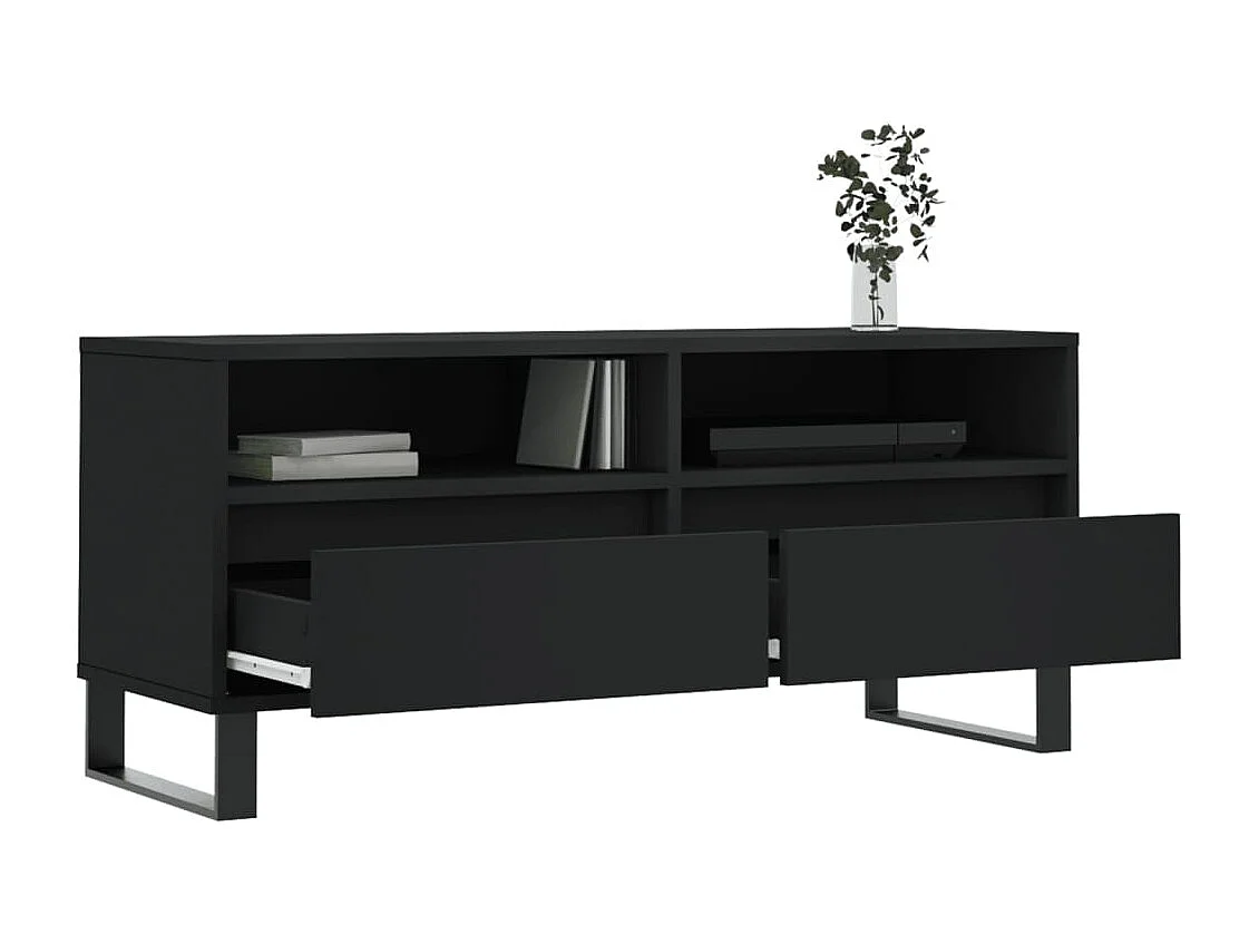 Móvel de TV 100x34,5x44,5 cm derivados de madeira preto