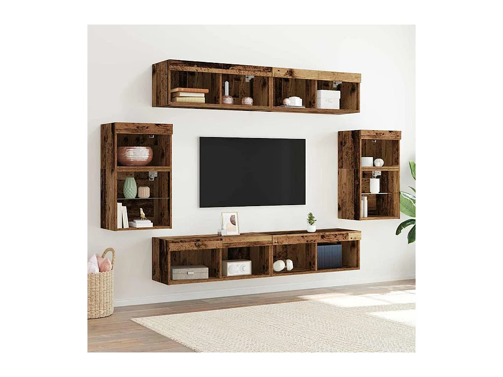 Unterhaltungszentrum 8 pcs Altholz 40 x 28.5 x 40 cm