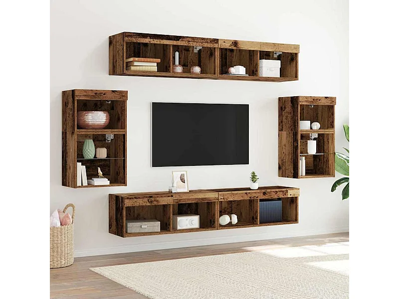 Ensemble meuble TV 8 pcs Bois ancien Bois d'ingénierie