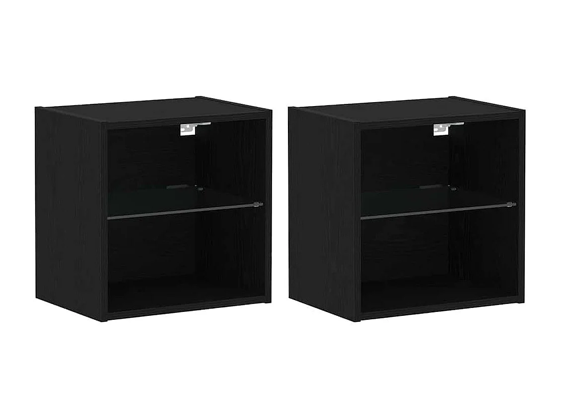 Centre de divertissement 8 pcs Chêne noir 40 x 28.5 x 40 cm