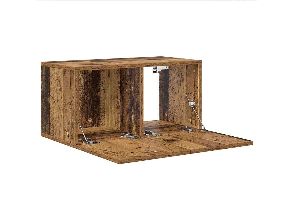 Tv-meubelset Wandgemonteerd Bruin 60 x 30 x 30 cm Bewerkt hout