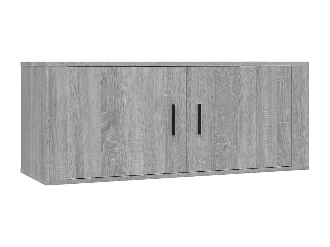 2-tlg. TV-Schrank-Set Grau Sonoma Holzwerkstoff