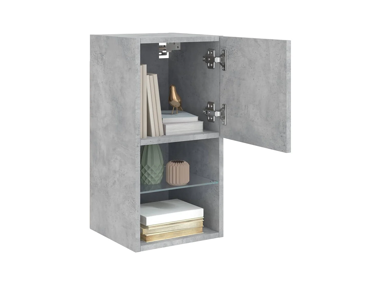 Meubles TV avec lumières LED 2 pcs gris béton 30,5x30x60 cm