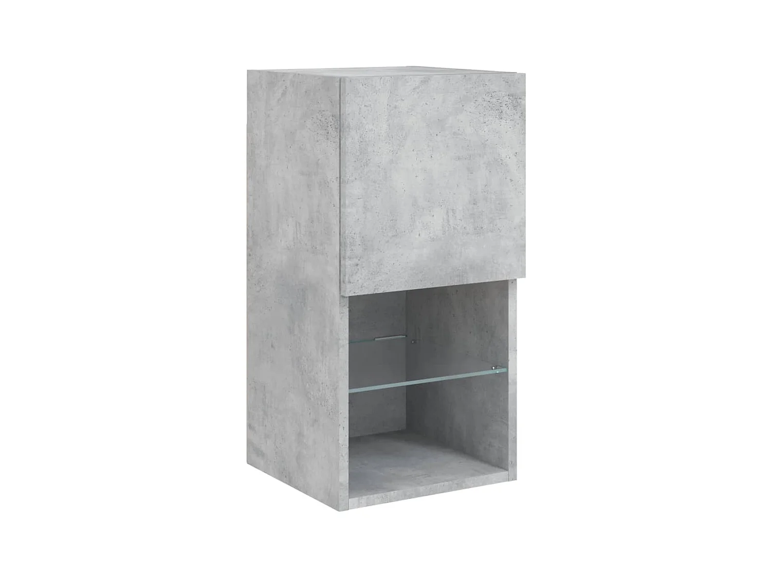 Meubles TV avec lumières LED 2 pcs gris béton 30,5x30x60 cm