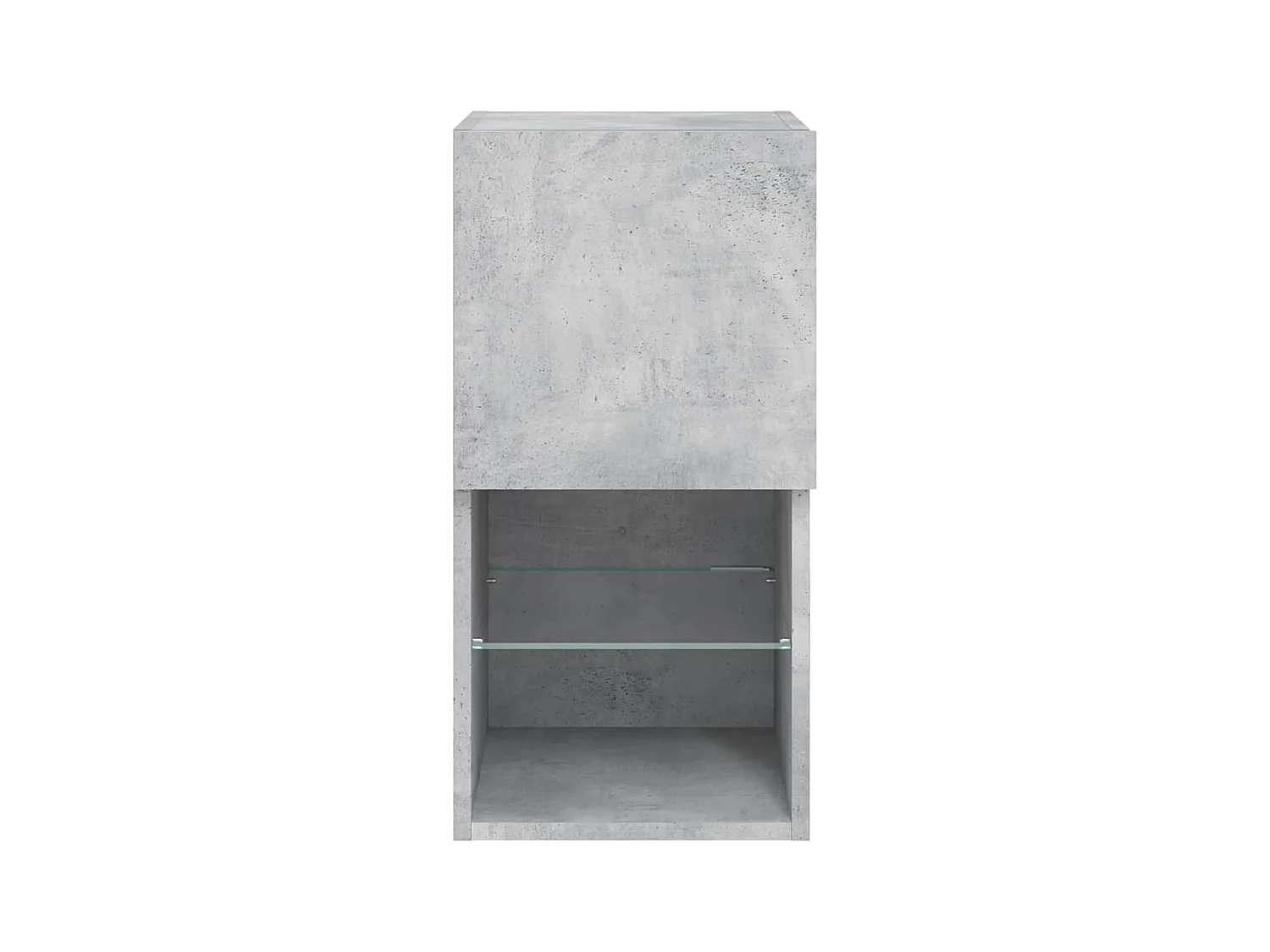 Meubles TV avec lumières LED 2 pcs gris béton 30,5x30x60 cm