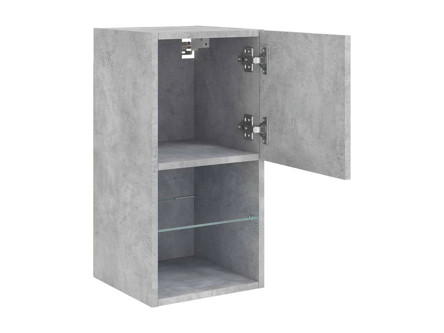 Meubles TV avec lumières LED 2 pcs gris béton 30,5x30x60 cm
