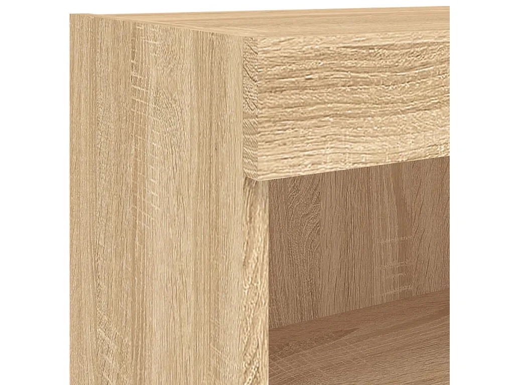 Mobili TV a Muro con LED 8pz Rovere Sonoma Legno Multistrato