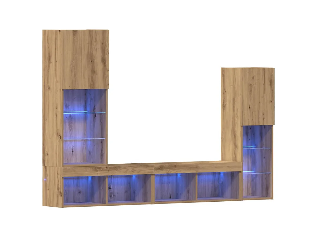 Mobile TV 4 pcs rovere artigianale 40.5 x 30 x 102 cm