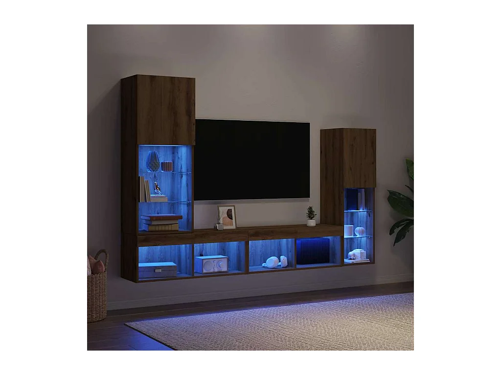 Mobile TV 4 pcs rovere artigianale 40.5 x 30 x 102 cm