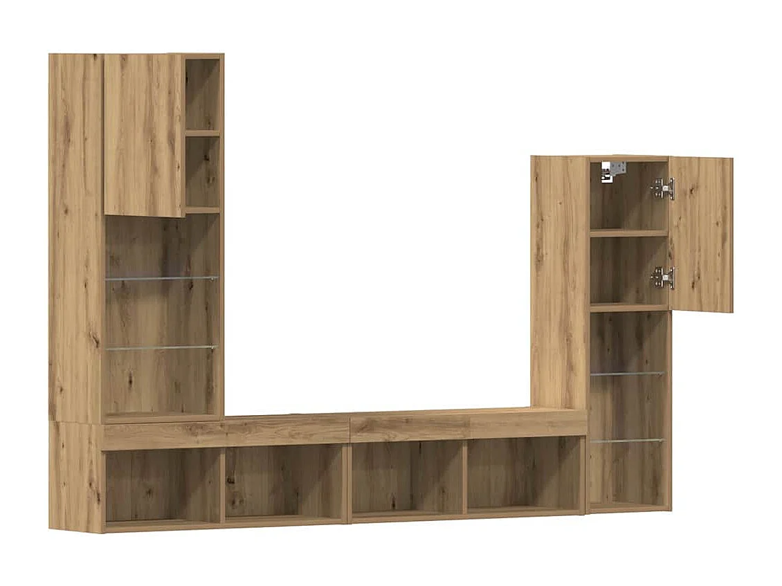 TV-Schränk 4 pcs Artisan-Eiche Holzwerkstoff